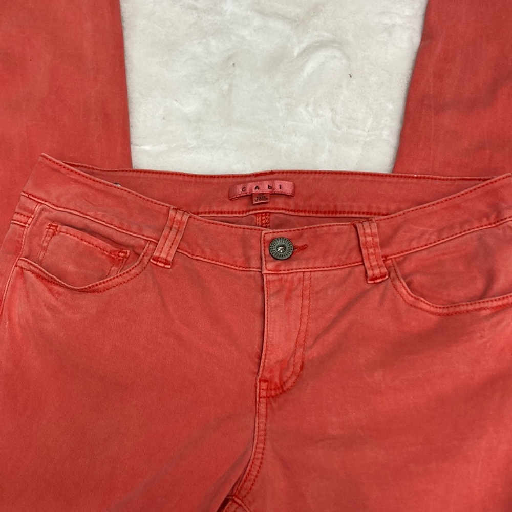 CAbi Skinny Jeans in Coral Red